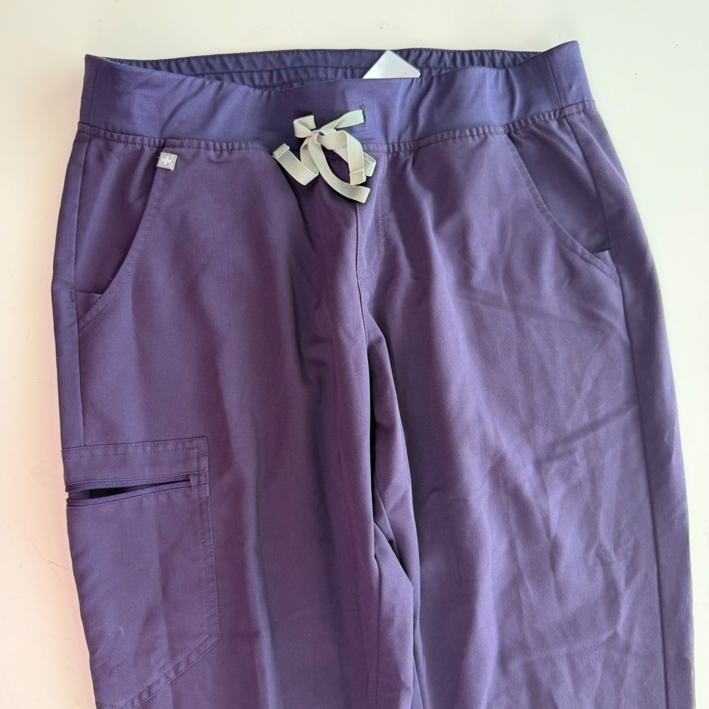 FIGS Jogger Scrubs Pants Royal Blue Orange Drawstring Womens Large Lot of 4 - Picture 11 of 16